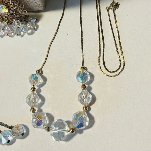 Vintage AB Crystal Jewelry Lot Aurora Borealis Coated Jewelry - Picture 4 of 11